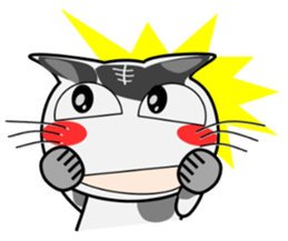 White&Black cat Lin 2nd sticker #13621221