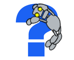 Tin robot with big letter(animation) sticker #13622332