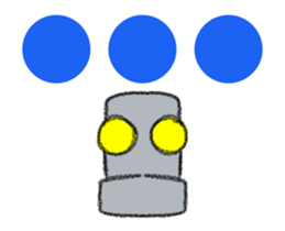 Tin robot with big letter(animation) sticker #13622333