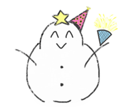 LOVE STAR SNOWMAN sticker #13623874