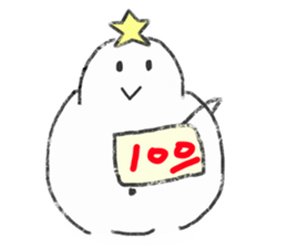 LOVE STAR SNOWMAN sticker #13623875