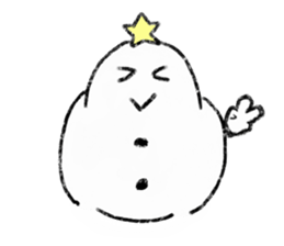 LOVE STAR SNOWMAN sticker #13623885