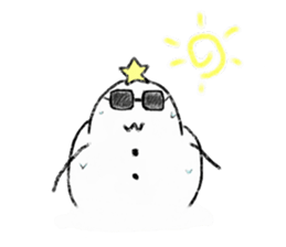 LOVE STAR SNOWMAN sticker #13623896