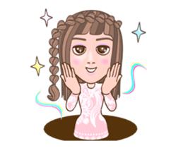 WowWonne - A Braided Hair Lady sticker #13624279