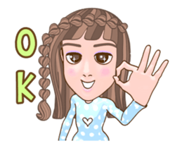 WowWonne - A Braided Hair Lady sticker #13624284