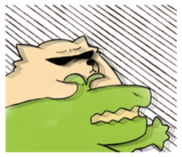 A funny crocodile 3 sticker #13624340