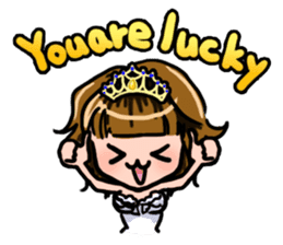 Lucky Sticker in Engish By CHIE SHIBATA sticker #13629692