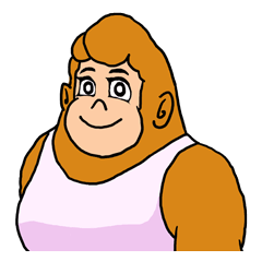 A funny gorilla's sticker