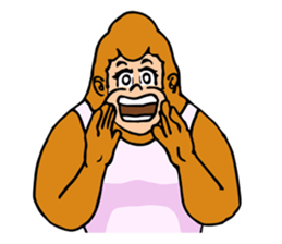 A funny gorilla's sticker sticker #13630599