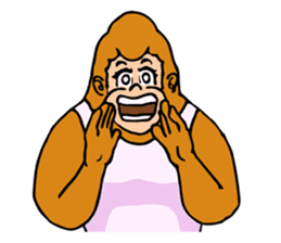 A funny gorilla's sticker sticker #13630599