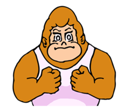 A funny gorilla's sticker sticker #13630601