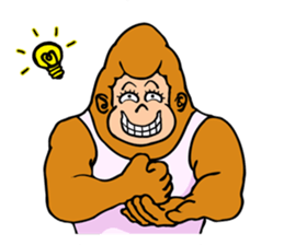 A funny gorilla's sticker sticker #13630602