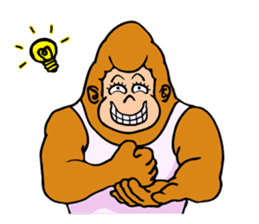 A funny gorilla's sticker sticker #13630602
