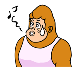 A funny gorilla's sticker sticker #13630604