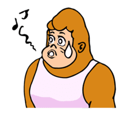 A funny gorilla's sticker sticker #13630604