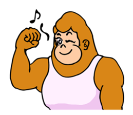 A funny gorilla's sticker sticker #13630605