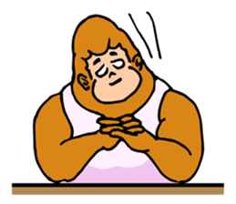 A funny gorilla's sticker sticker #13630607
