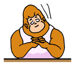 A funny gorilla's sticker sticker #13630607