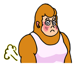 A funny gorilla's sticker sticker #13630609