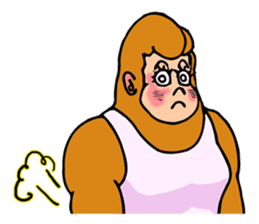 A funny gorilla's sticker sticker #13630609