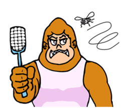 A funny gorilla's sticker sticker #13630611