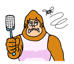 A funny gorilla's sticker sticker #13630611