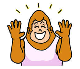 A funny gorilla's sticker sticker #13630613