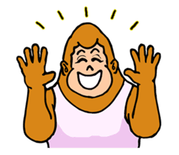 A funny gorilla's sticker sticker #13630613