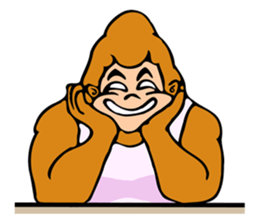 A funny gorilla's sticker sticker #13630614
