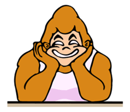 A funny gorilla's sticker sticker #13630614