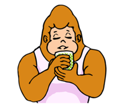 A funny gorilla's sticker sticker #13630615