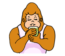 A funny gorilla's sticker sticker #13630615