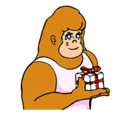 A funny gorilla's sticker sticker #13630616