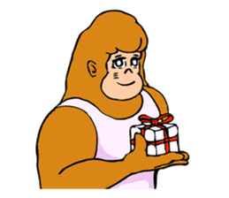 A funny gorilla's sticker sticker #13630616
