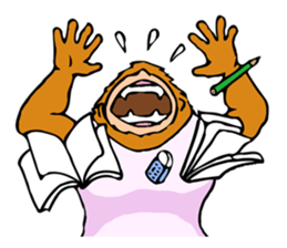 A funny gorilla's sticker sticker #13630617