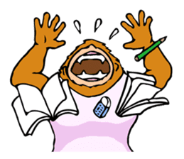 A funny gorilla's sticker sticker #13630617