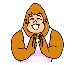 A funny gorilla's sticker sticker #13630618