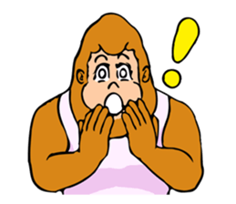 A funny gorilla's sticker sticker #13630621