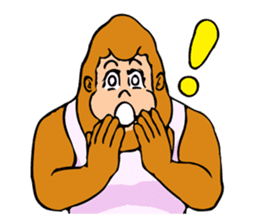 A funny gorilla's sticker sticker #13630621