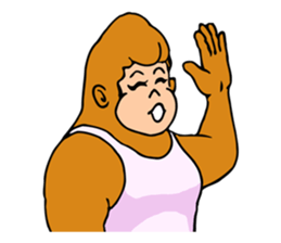 A funny gorilla's sticker sticker #13630622