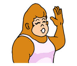 A funny gorilla's sticker sticker #13630622