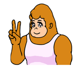 A funny gorilla's sticker sticker #13630623