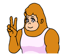 A funny gorilla's sticker sticker #13630623
