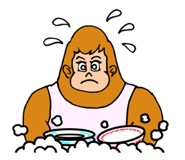 A funny gorilla's sticker sticker #13630626