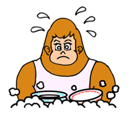 A funny gorilla's sticker sticker #13630626