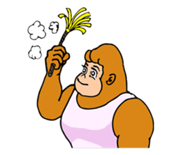A funny gorilla's sticker sticker #13630627