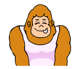 A funny gorilla's sticker sticker #13630628