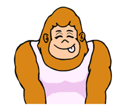 A funny gorilla's sticker sticker #13630628
