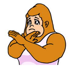 A funny gorilla's sticker sticker #13630629