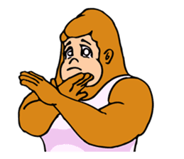 A funny gorilla's sticker sticker #13630629